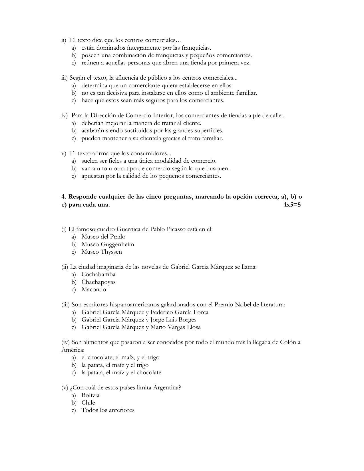 CBSE Class 12th Spanish Sample Question Paper 2021-22 - Page 4