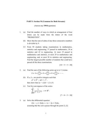 ISI Admission Test M.Tech (QROR) 2024 Sample Paper