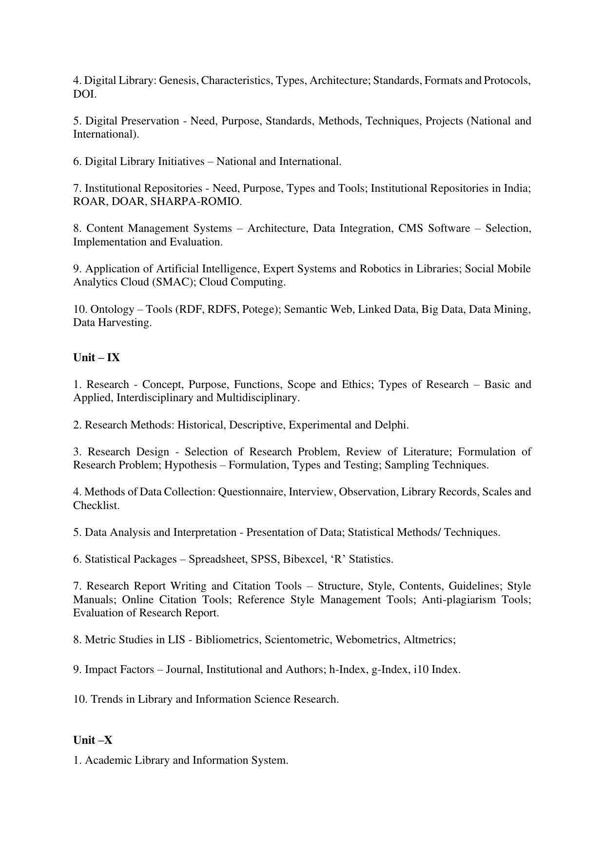 AP RCET Library & Information Science Syllabus - Page 5