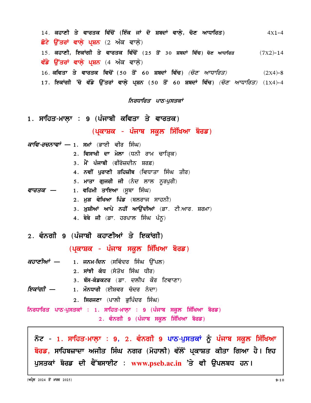 CBSE Class IX & X Punjabi Syllabus - Page 3