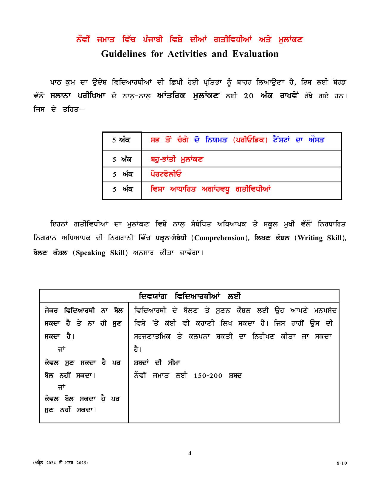 CBSE Class IX & X Punjabi Syllabus - Page 4