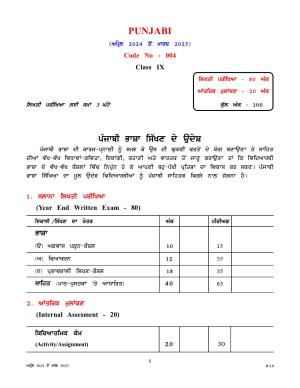 CBSE Class IX & X Punjabi Syllabus