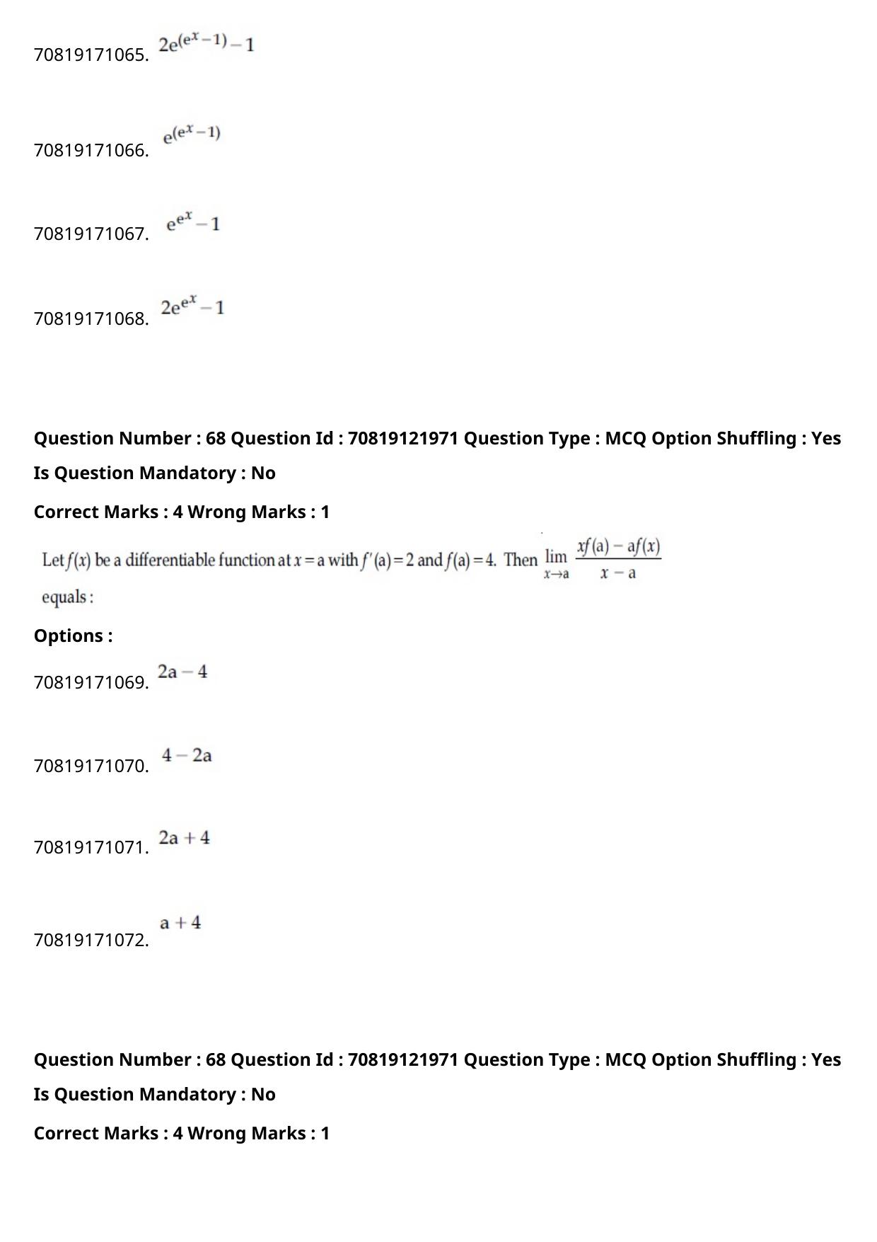 JEE Mains 2021: B.Arch Punjabi (Shift 2) 26-02-2021 Question Paper - Page 80