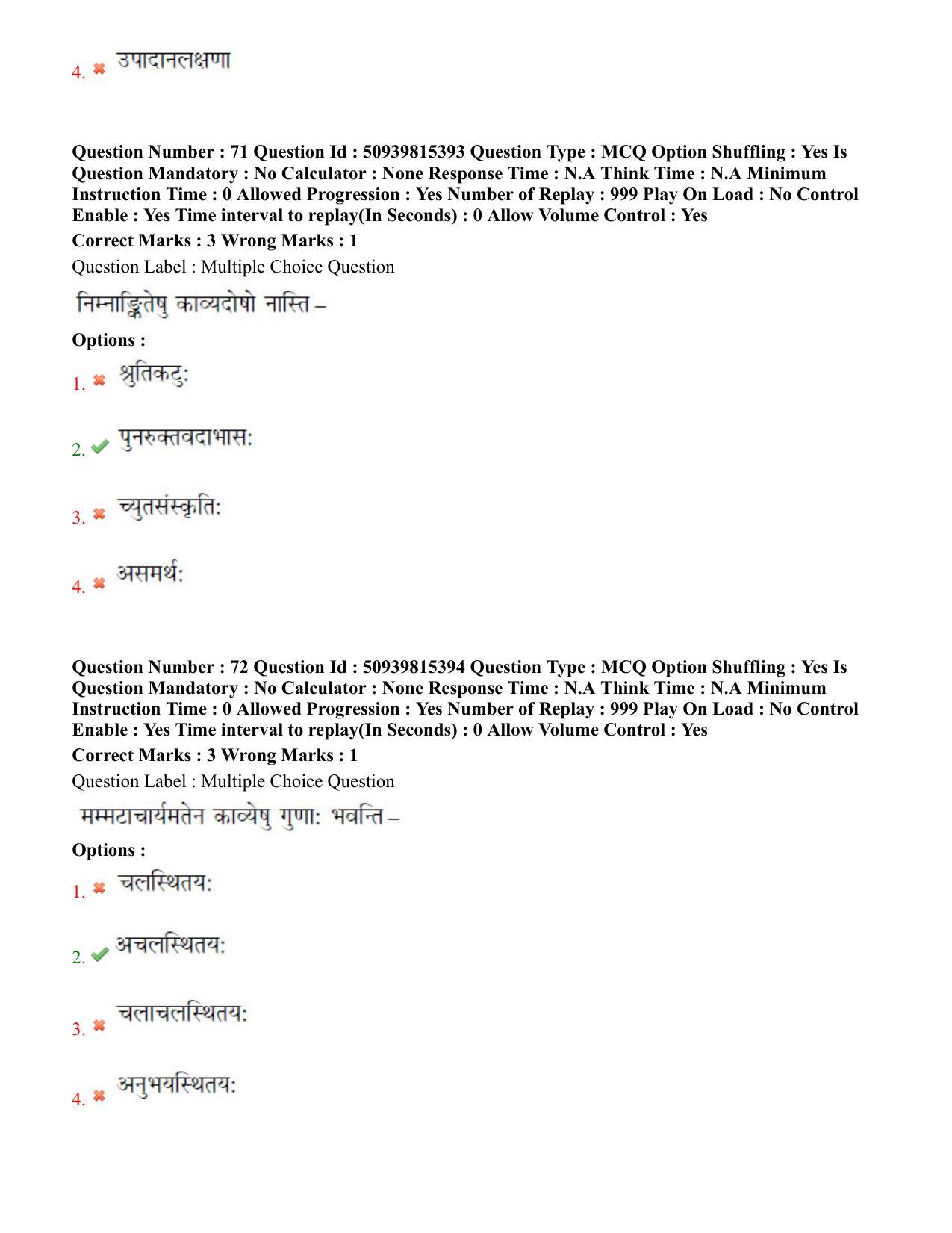 BHU RET Sahitya 2020 Question Paper - Page 42