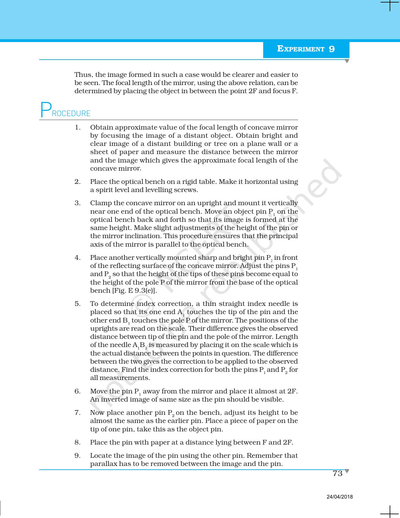 NCERT Laboratory Manuals for Class XII Physics - Experiment 8 & 9 - Page 9