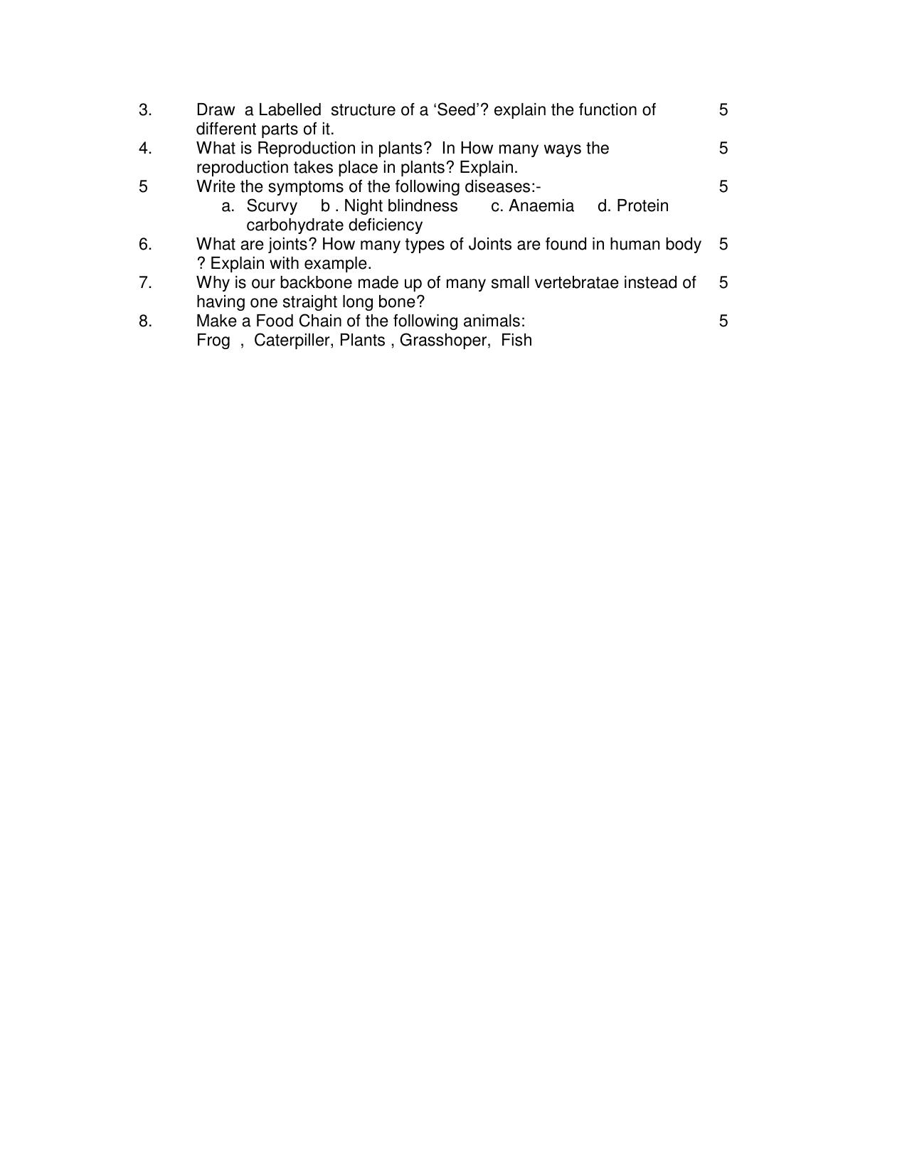 Worksheet for Class 5 Science Assignment 5 - Page 2