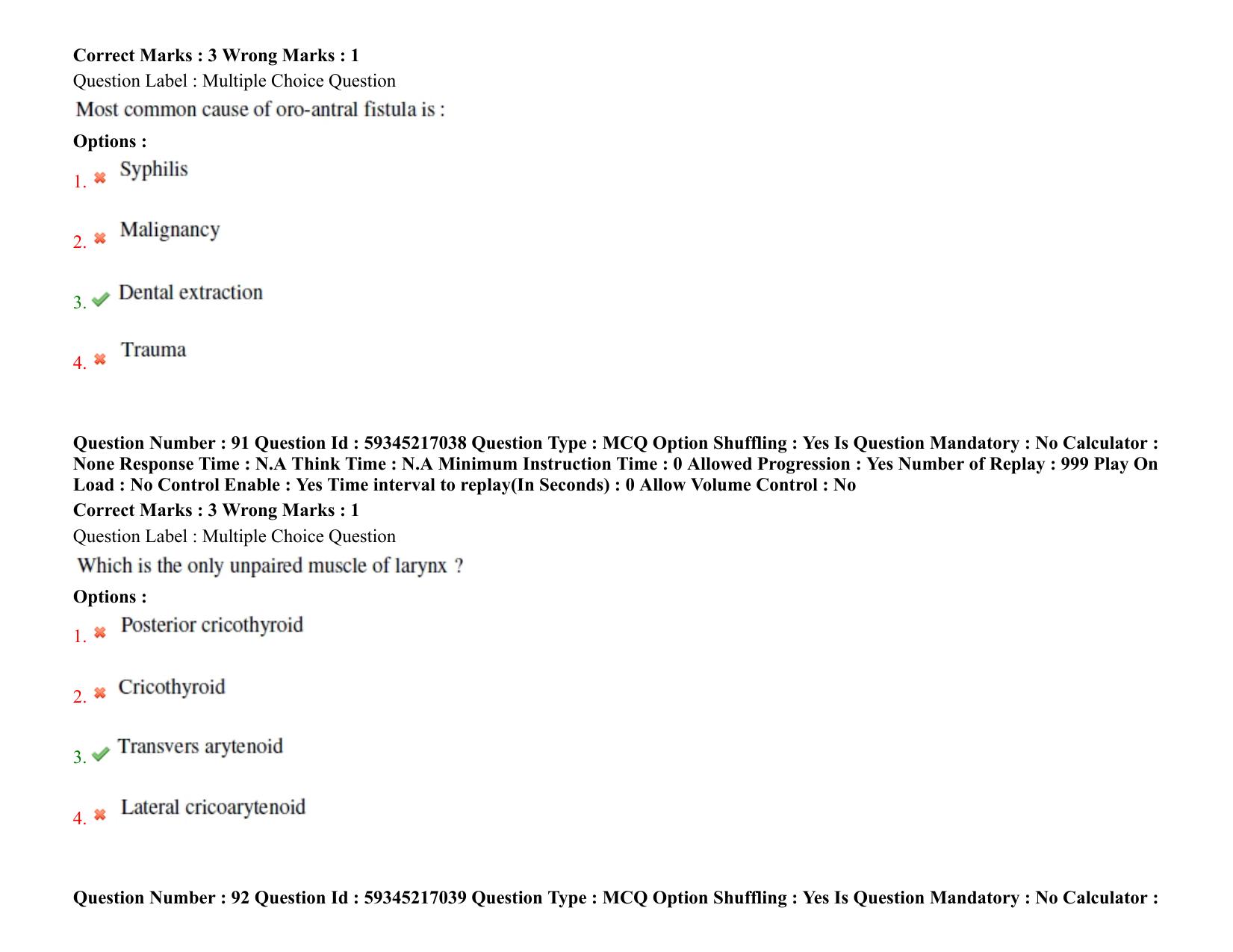 BHU RET Otolaryngology 2021 Question Paper - Page 65
