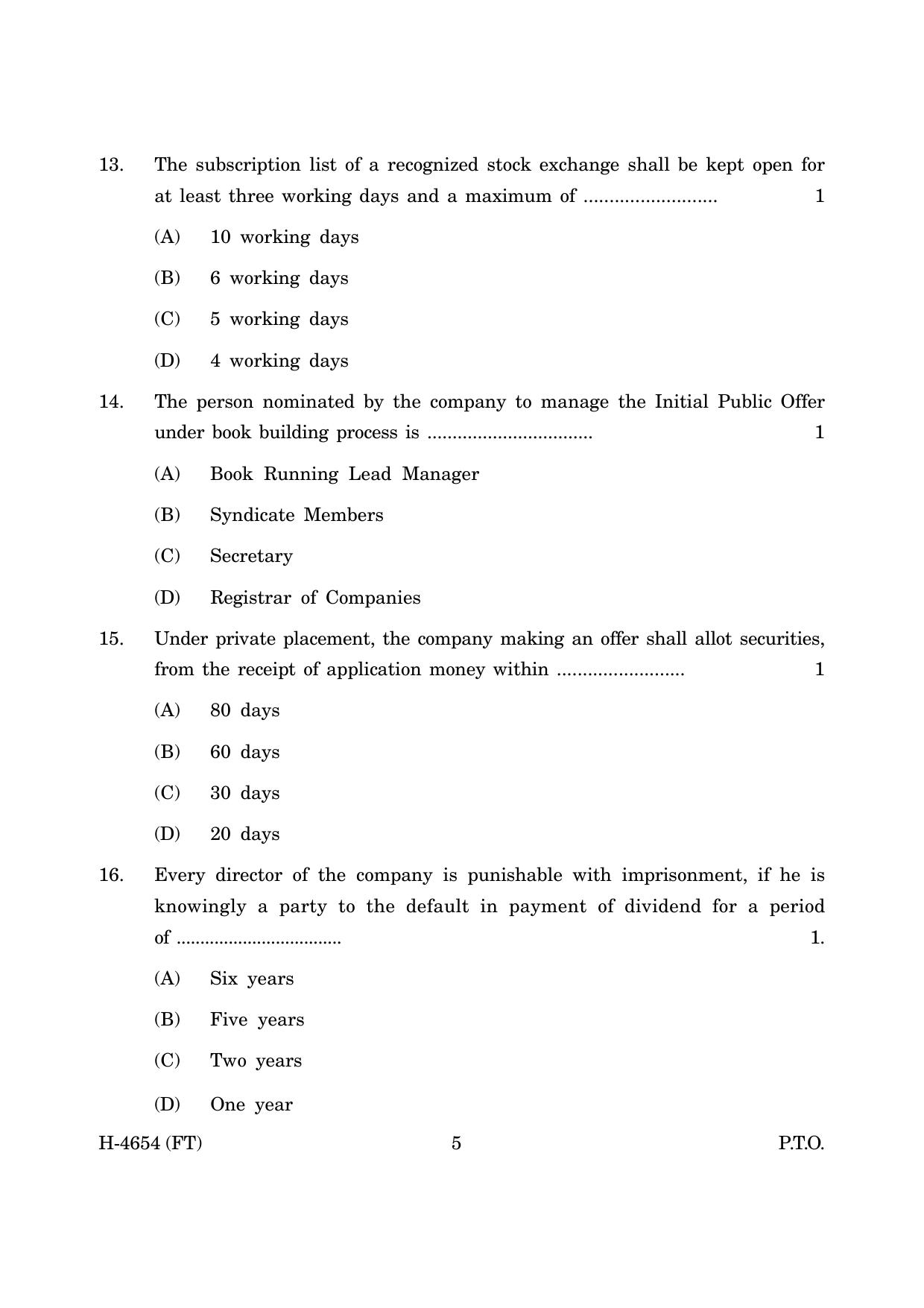 Goa Board Class 12 Secretarial Practice (November 2022) Question Paper - Page 5