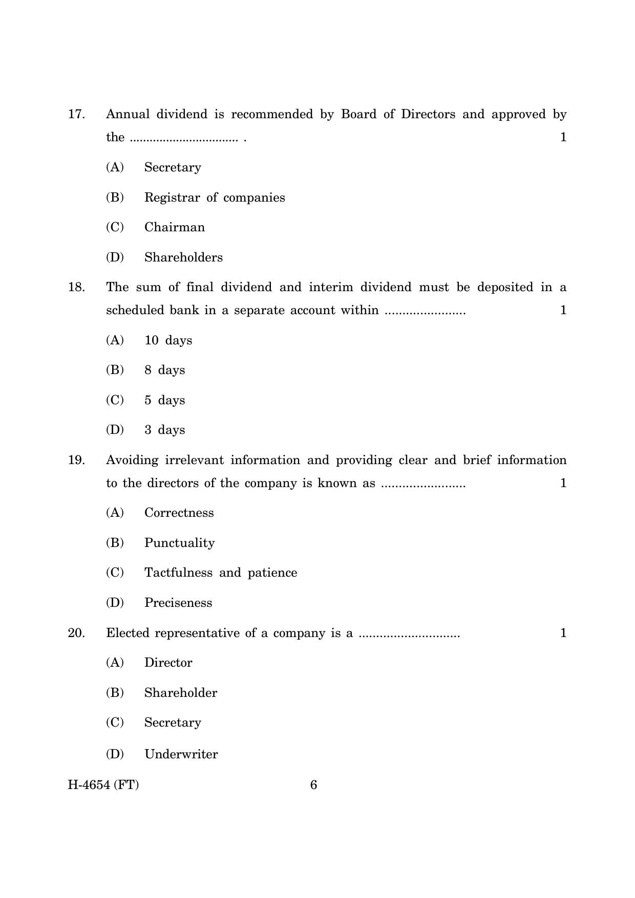 Goa Board Class 12 Secretarial Practice (November 2022) Question Paper - Page 6