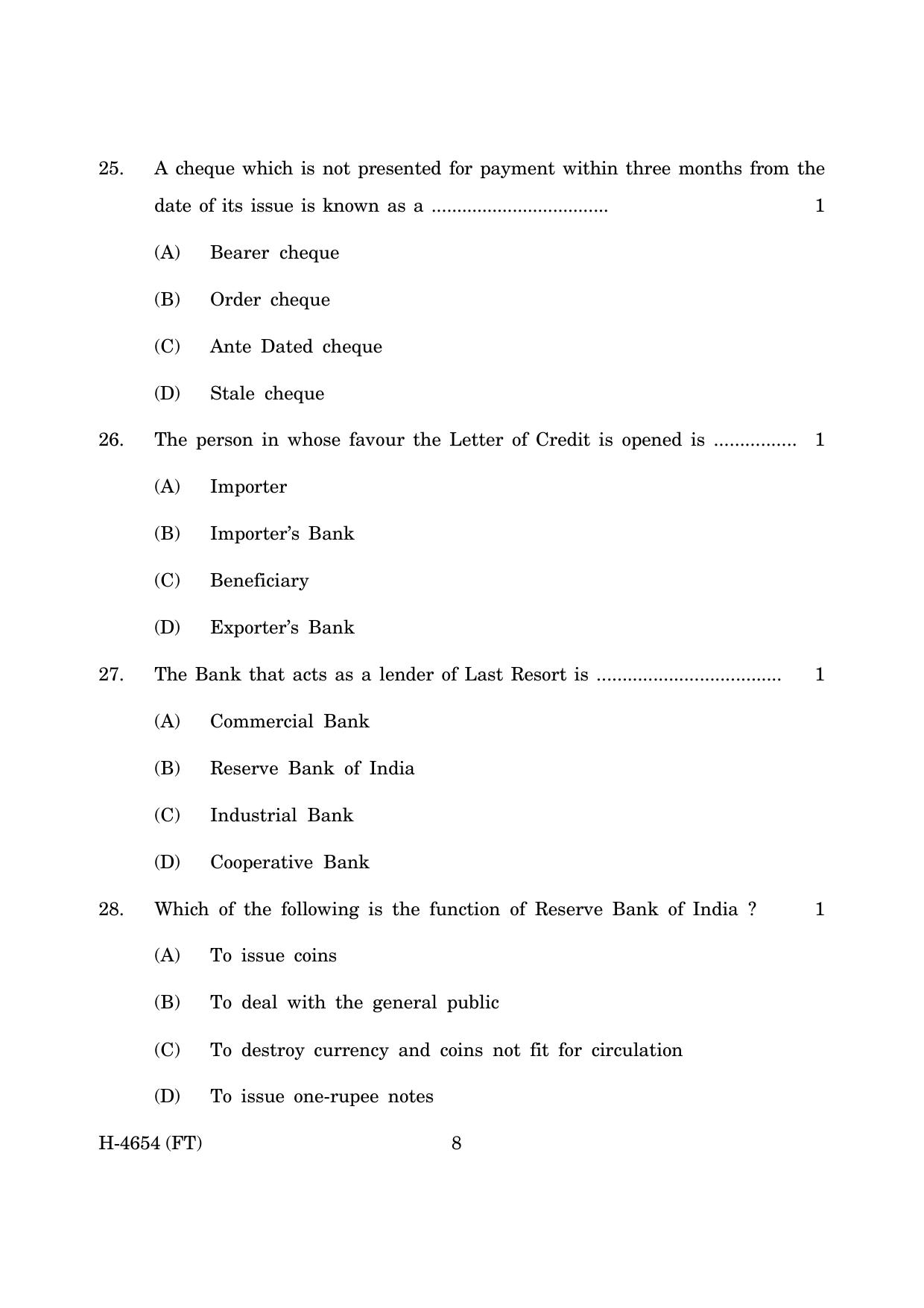 Goa Board Class 12 Secretarial Practice (November 2022) Question Paper - Page 8