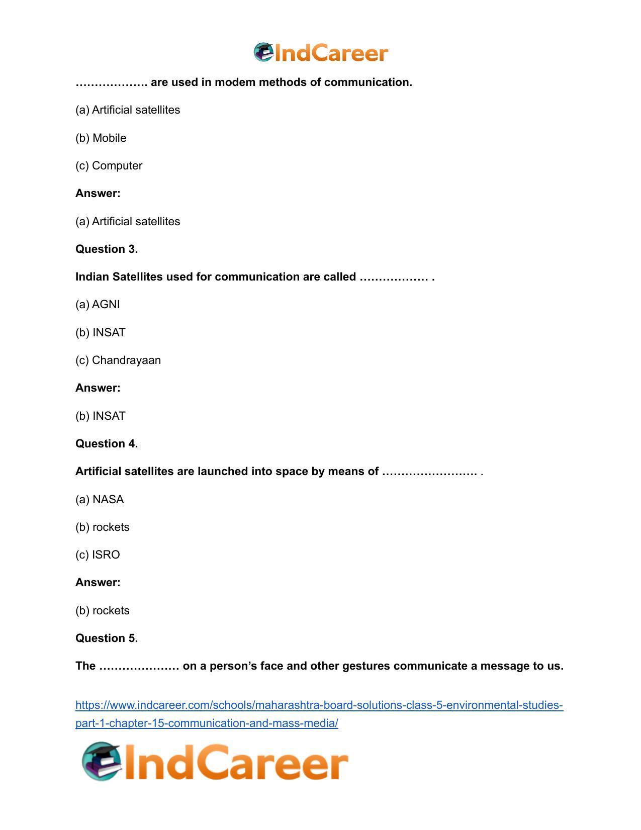 Maharashtra Board Solutions Class 5-Environmental Studies (Part 1): Chapter 15- Communication and Mass Media - Page 4