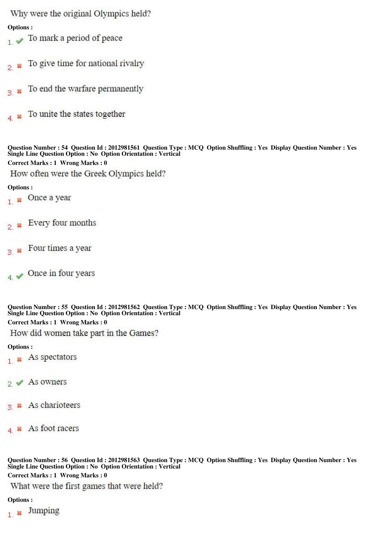 MP CPCT 16th Feb 2019 CPCT Question Paper Shift 1 - Page 36