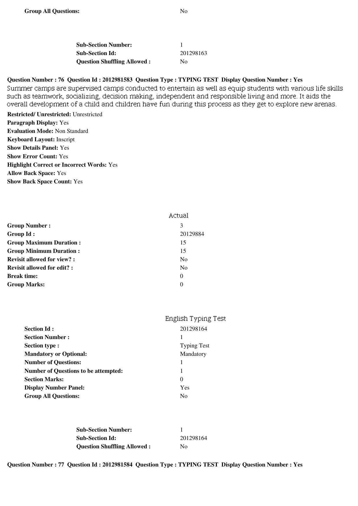 MP CPCT 16th Feb 2019 CPCT Question Paper Shift 1 - Page 56