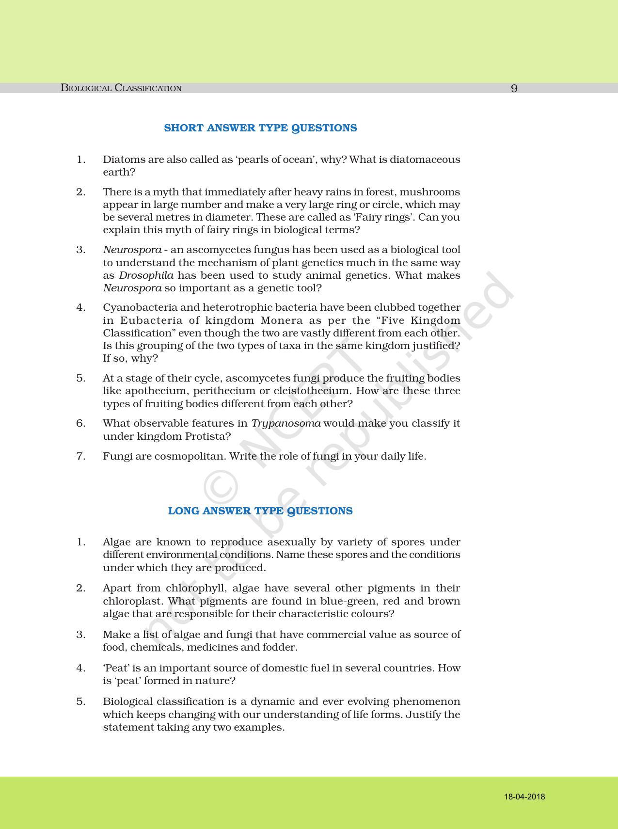 NCERT Exemplar Book for Class 11 Biology: Chapter 2 Biological Classification - Page 4