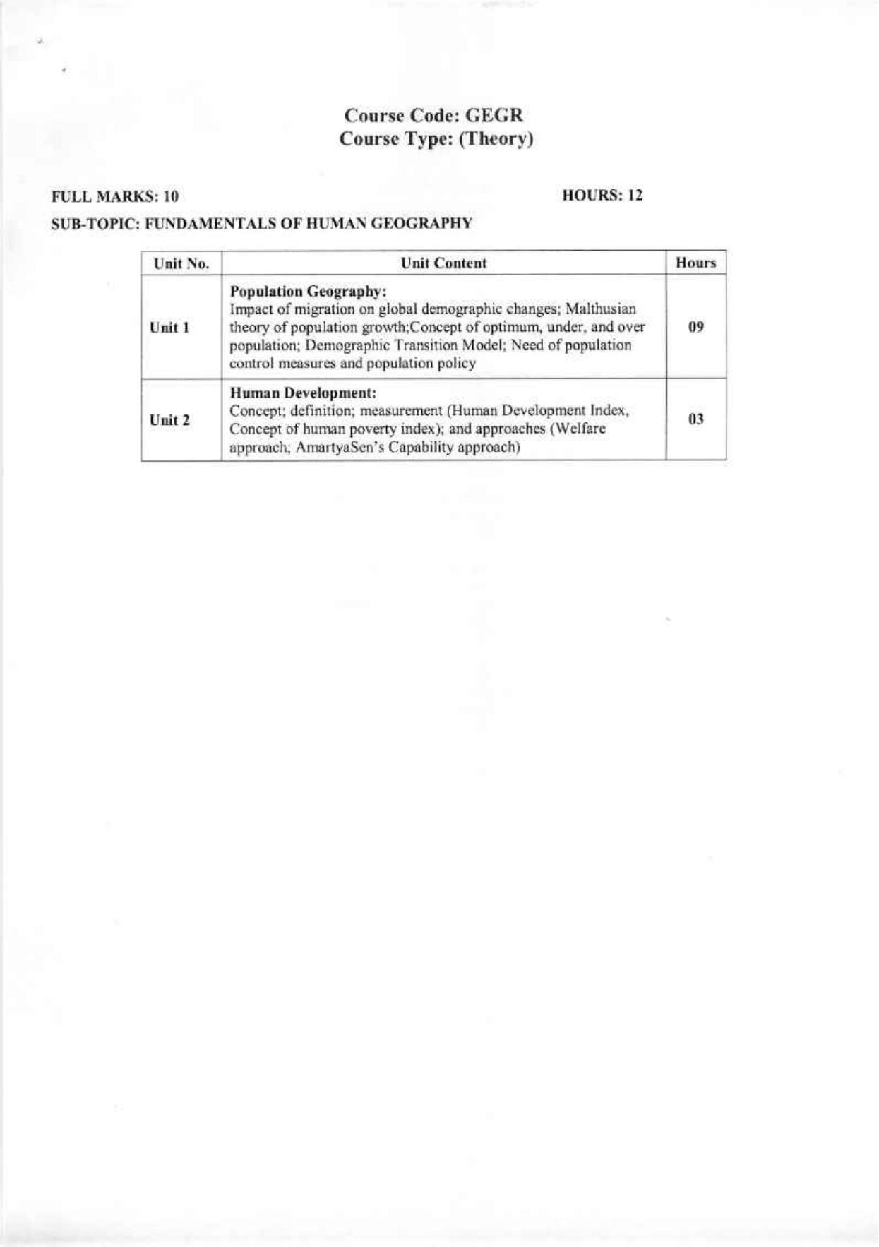WBCHSE Class 11 & 12 Syllabus for Geography (GEGR) (SET I) - Page 17