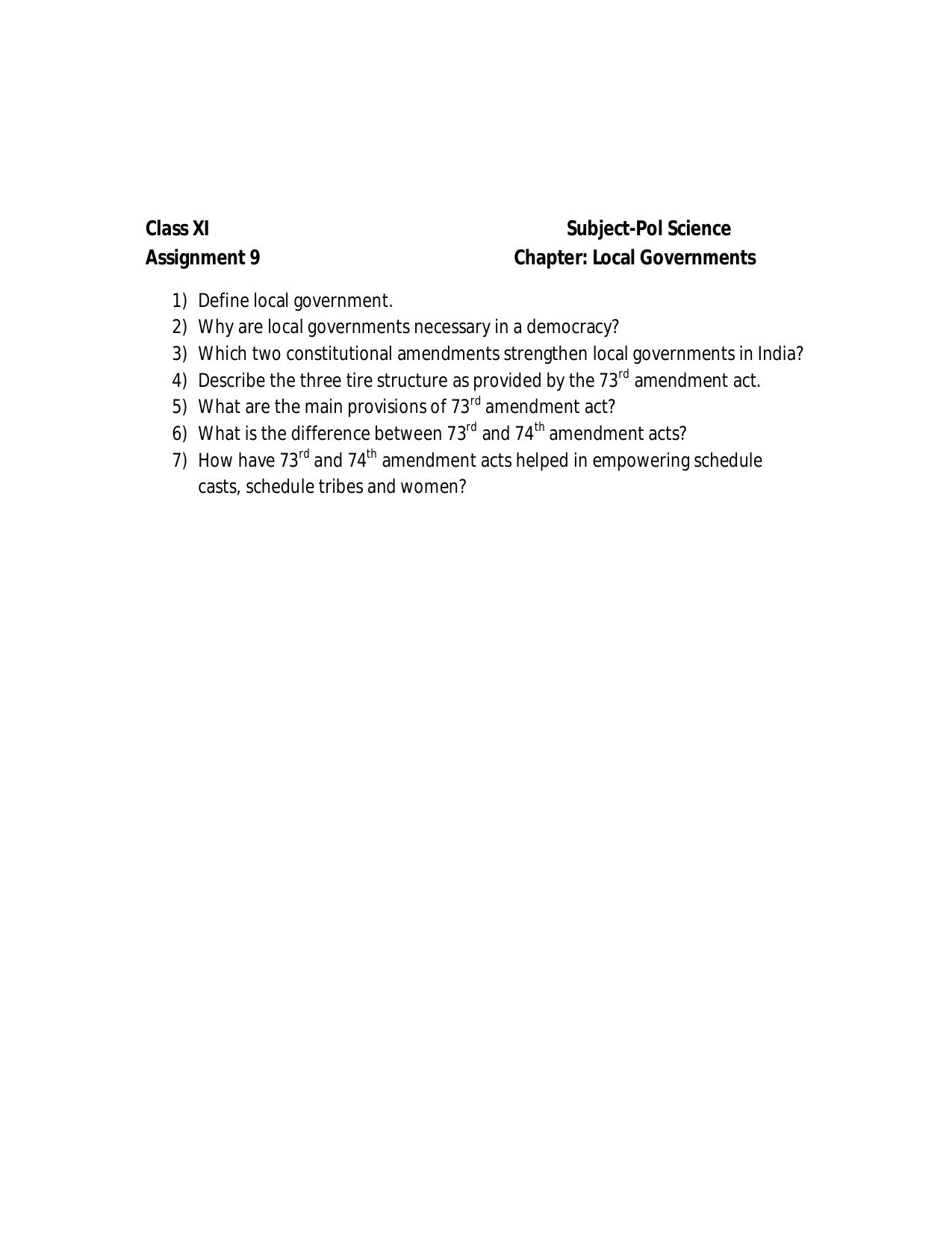 CBSE Worksheets for Class 11 Physics Assignment 22 - Page 1