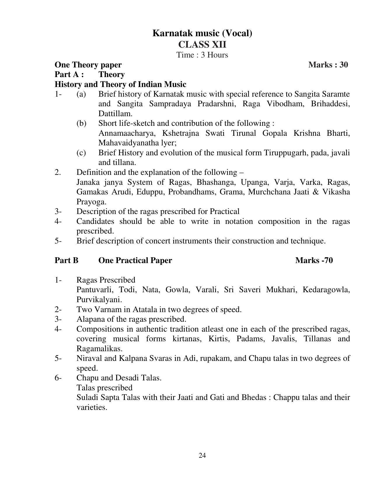 UBSE Class 12 Syllabus - Page 24