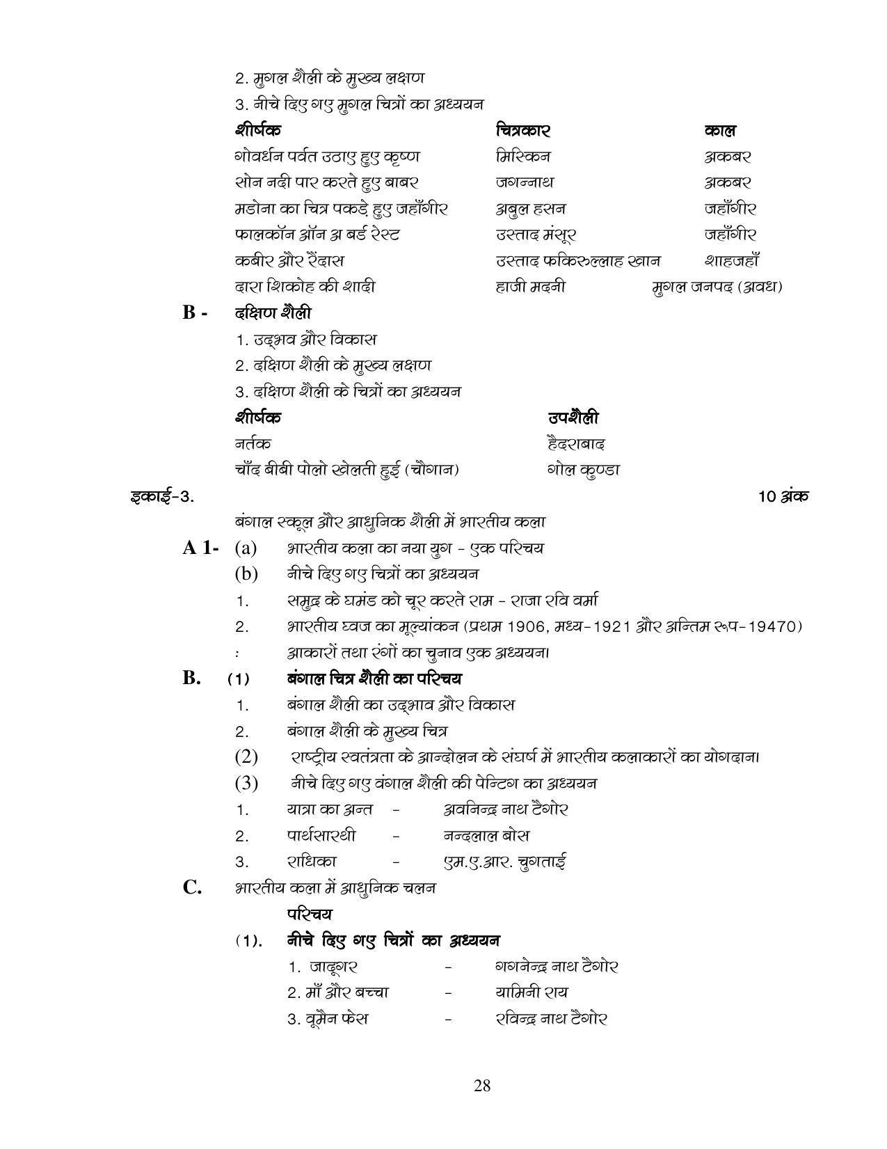 UBSE Class 12 Syllabus - Page 28