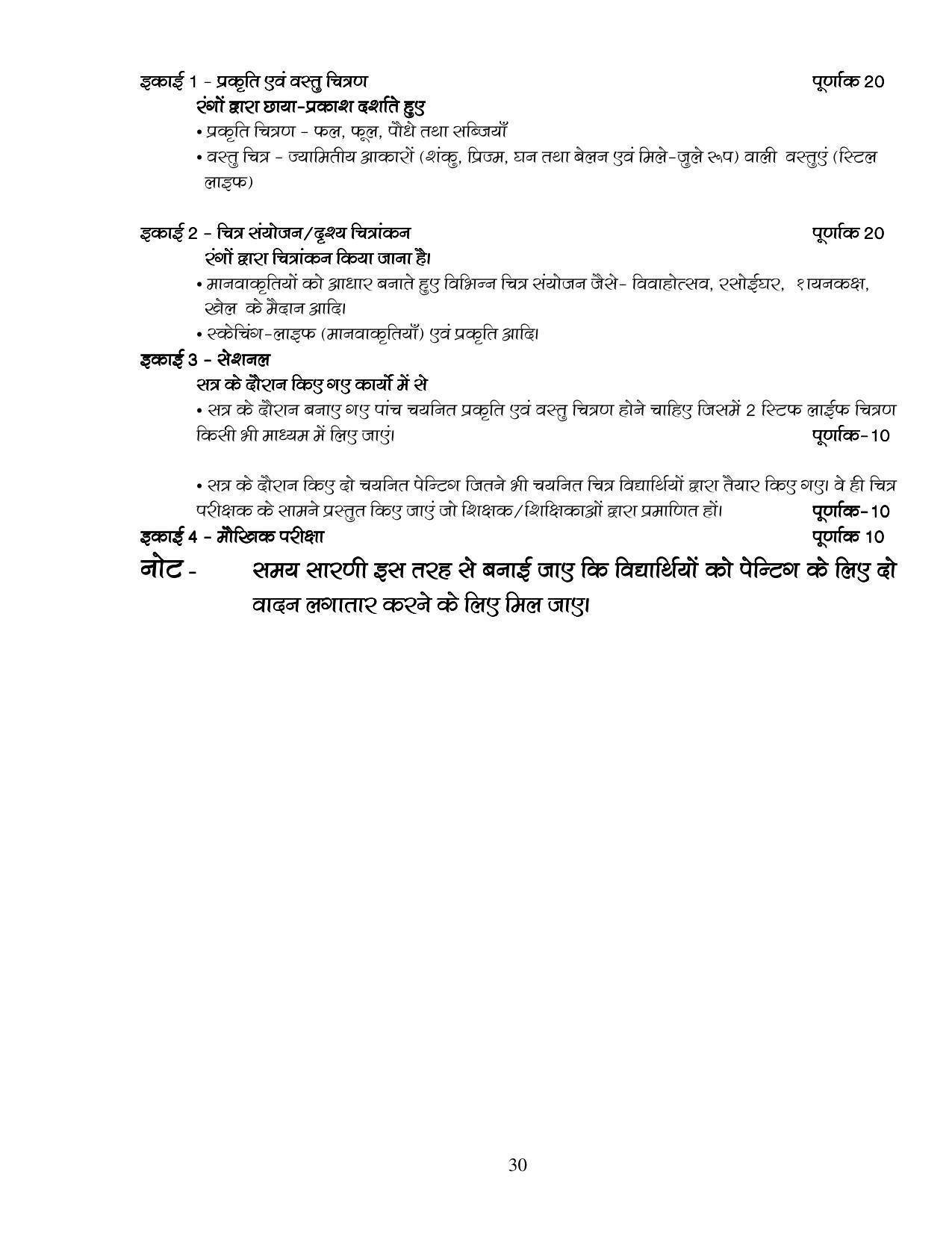 UBSE Class 12 Syllabus - Page 30