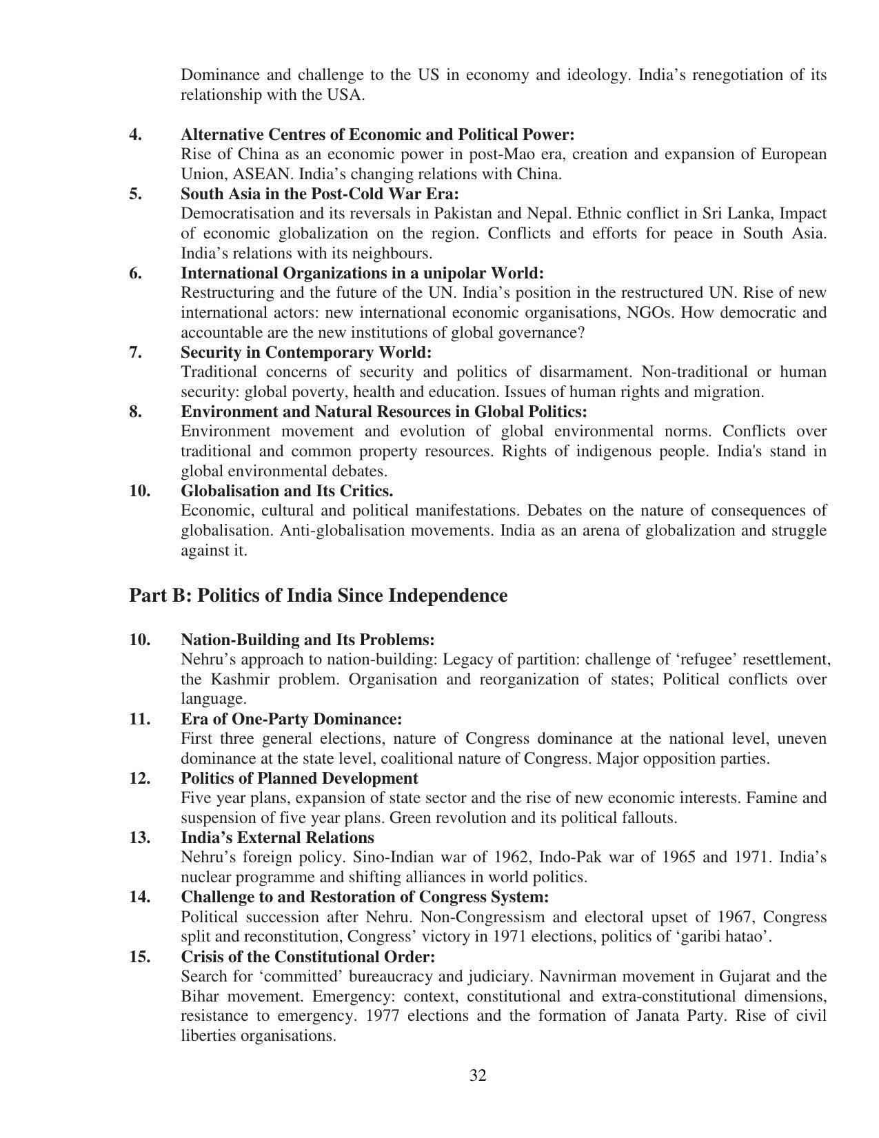 UBSE Class 12 Syllabus - Page 32