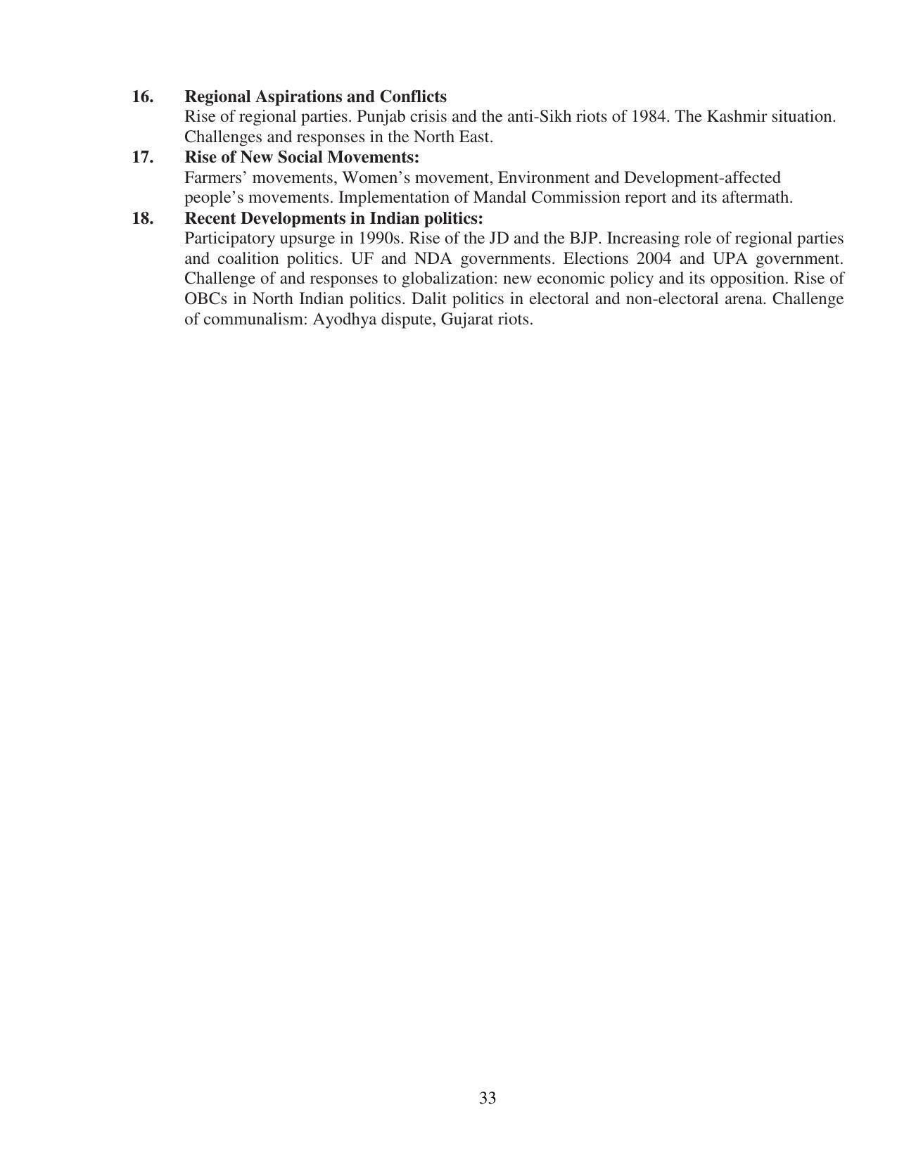 UBSE Class 12 Syllabus - Page 33