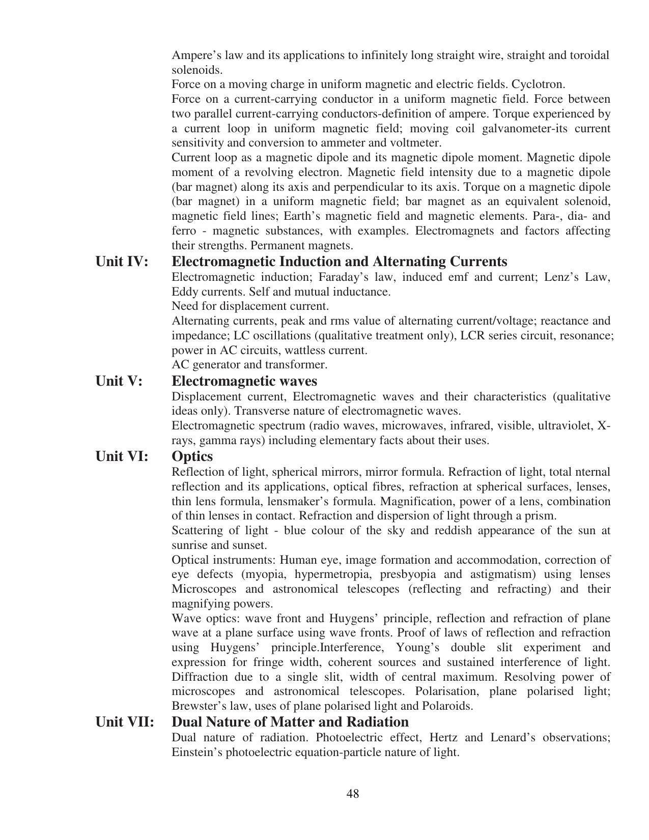 UBSE Class 12 Syllabus - Page 48