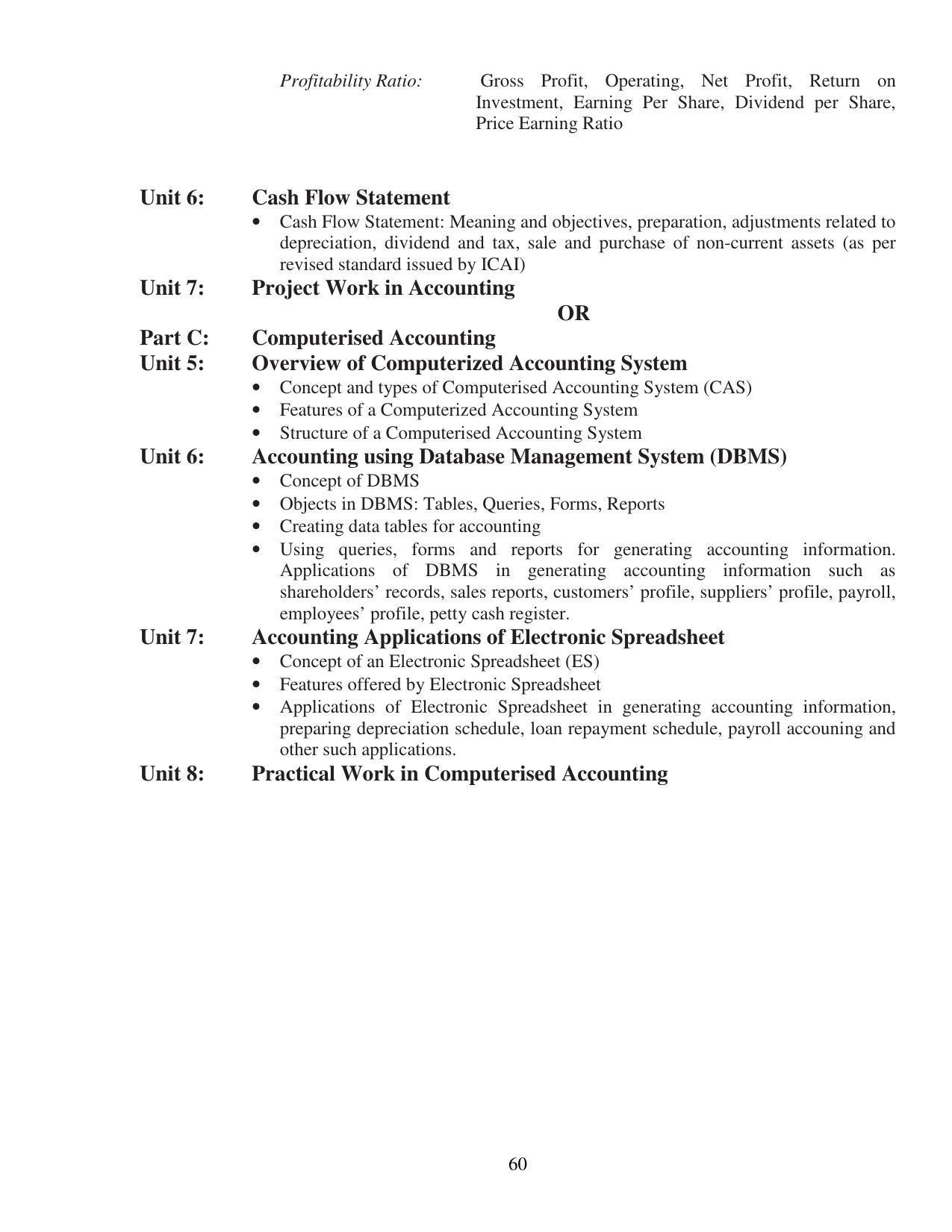 UBSE Class 12 Syllabus - Page 60