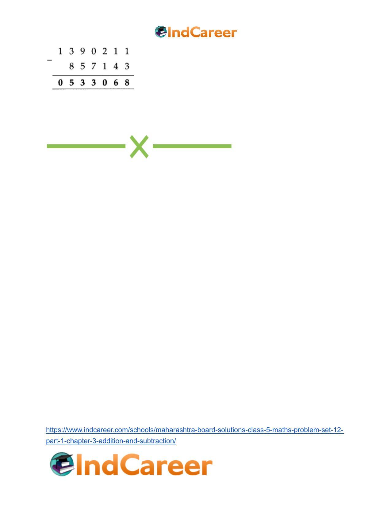 Maharashtra Board Solutions Class 5-Maths (Problem Set 12) - Part 1: Chapter 3- Addition and Subtraction - Page 9