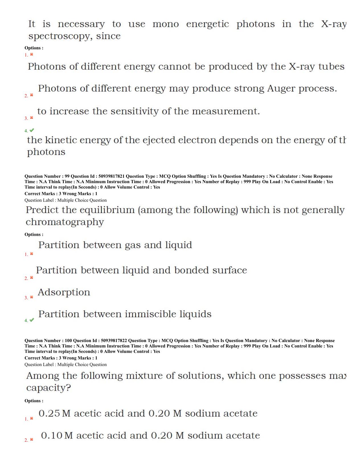 BHU RET Chemistry 2020 Question Paper - Page 46