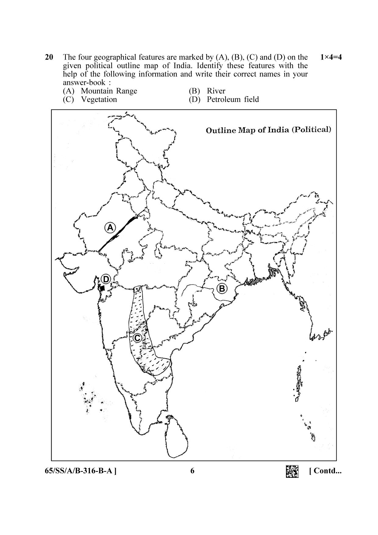 NIOS 2023 Class 12 Bengali (Geography) Question Paper - Page 6