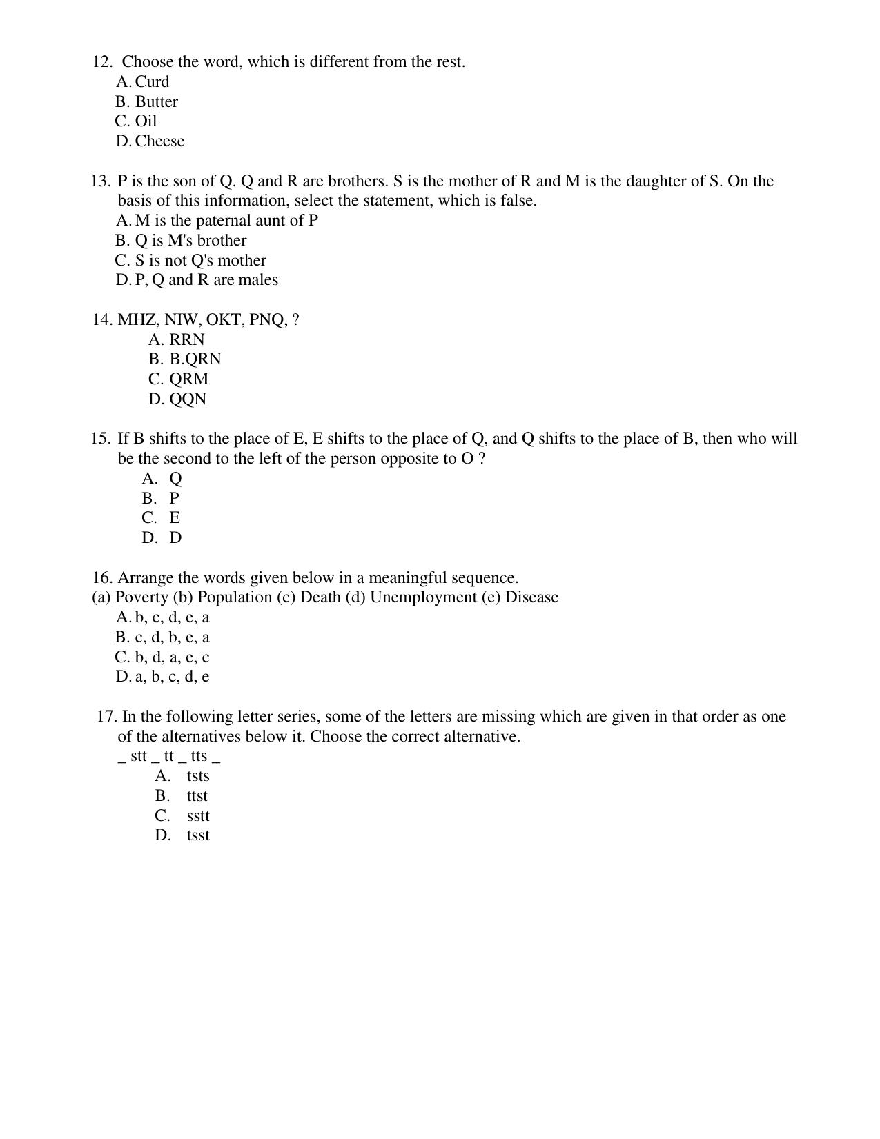 ISI Admission Test M.S (LIS) PLA 2017 Sample Paper - Page 3