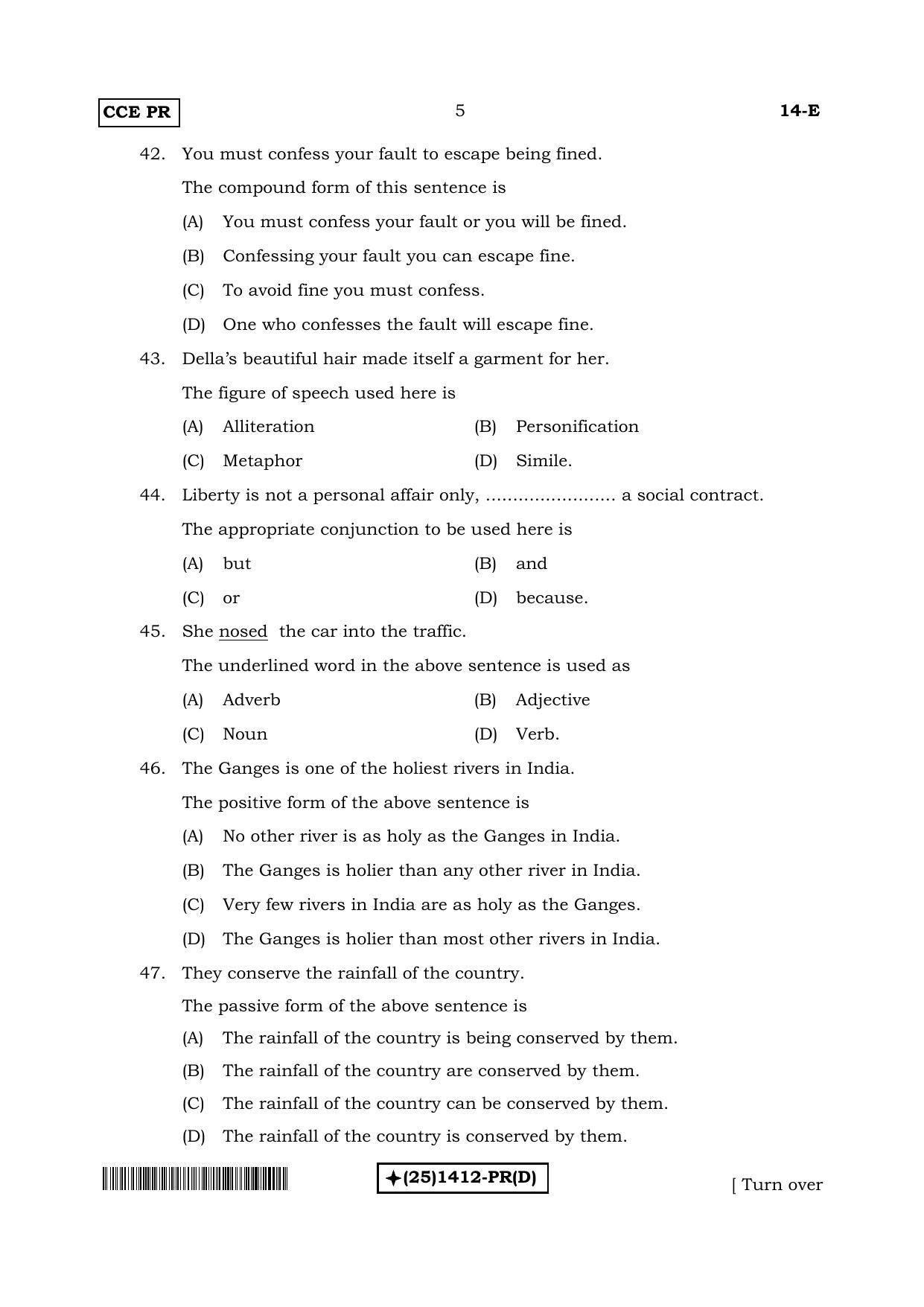 Karnataka SSLC English - First Language - ENGLISH (14-E-(PR)-1412-D_e2) (Supplementary) June 2019 Question Paper - Page 5