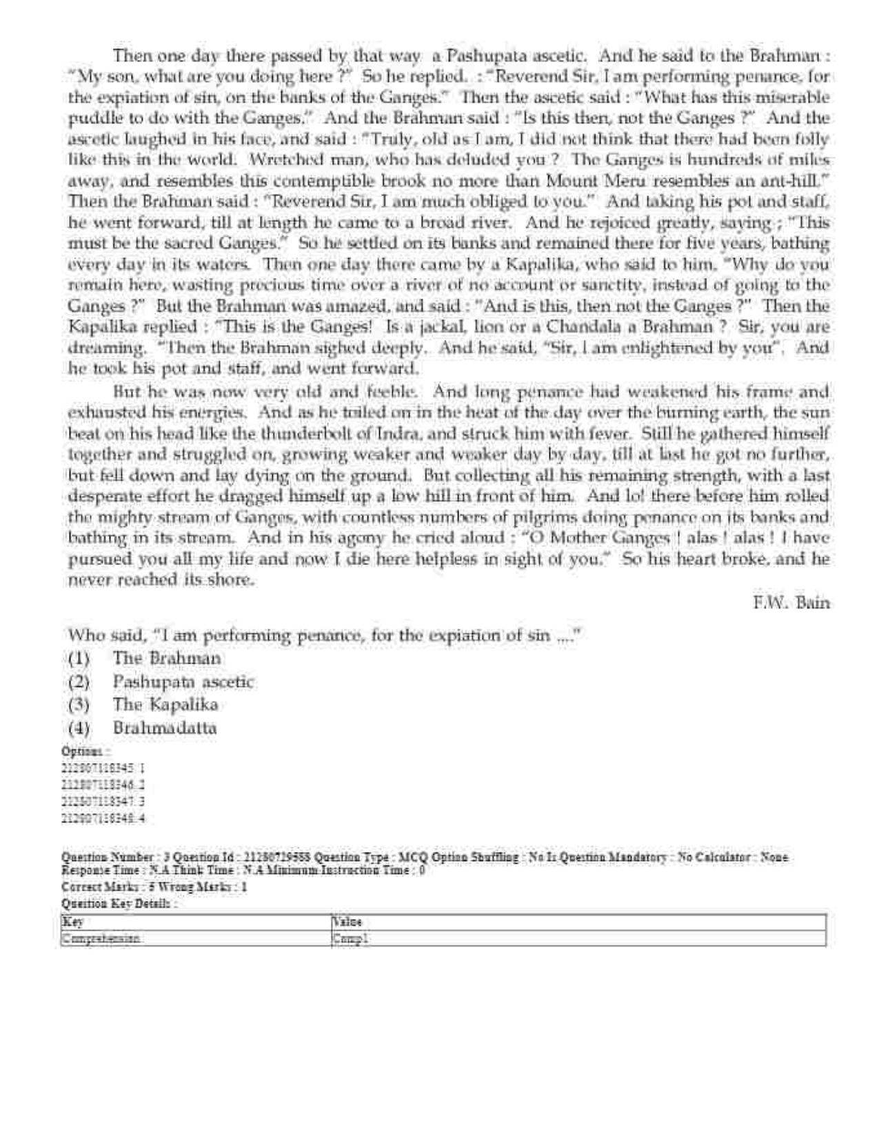 CUET 2023 Domestic Shift 1 Question Papers - 21 June 2023 - Page 3