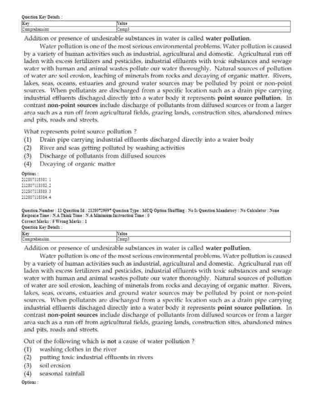 CUET 2023 Domestic Shift 1 Question Papers - 21 June 2023 - Page 12