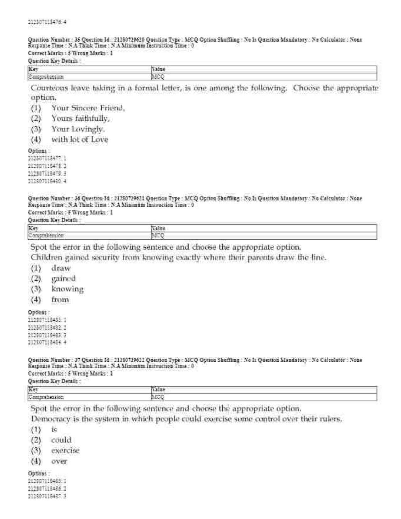 CUET 2023 Domestic Shift 1 Question Papers - 21 June 2023 - Page 22