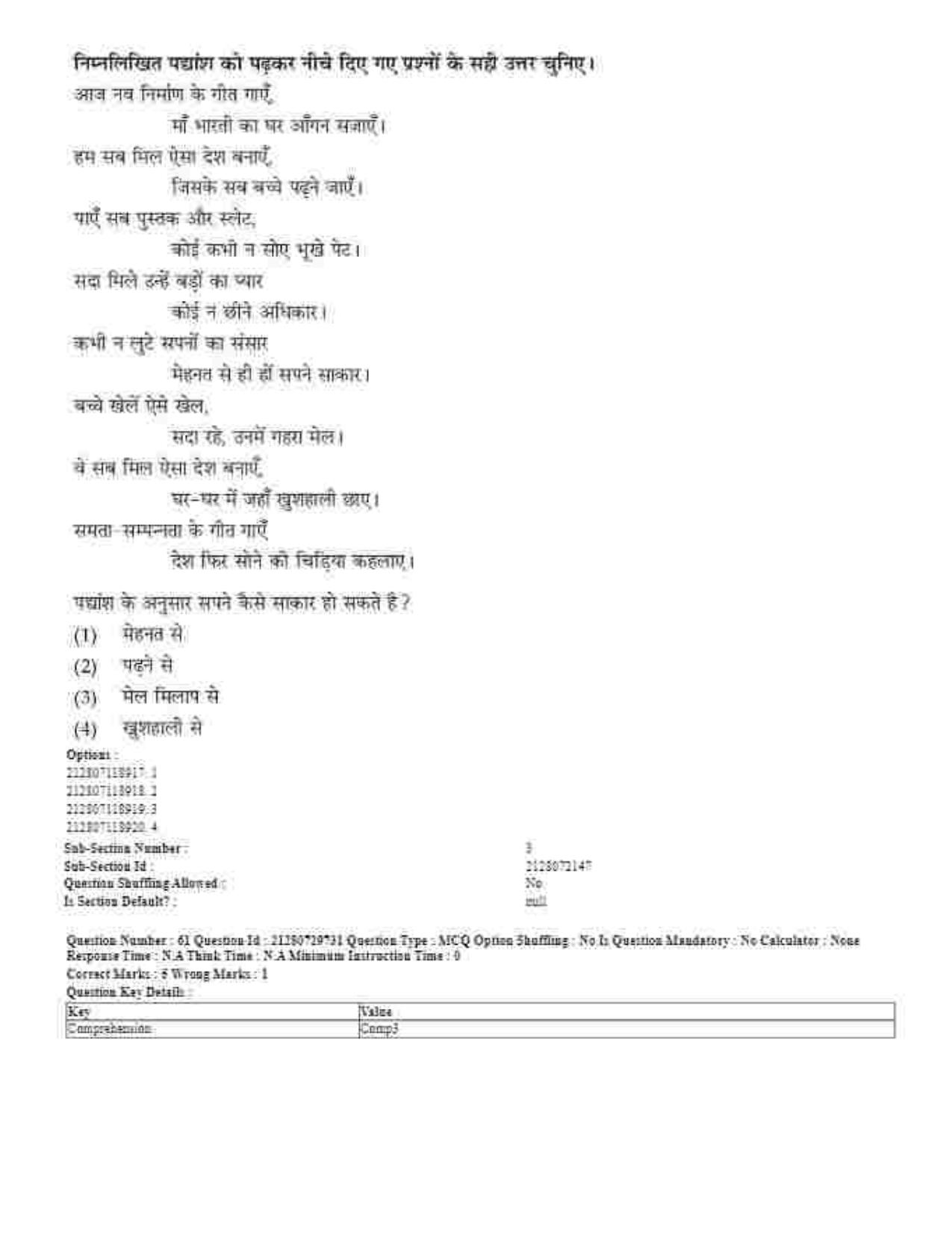 CUET 2023 Domestic Shift 1 Question Papers - 21 June 2023 - Page 37