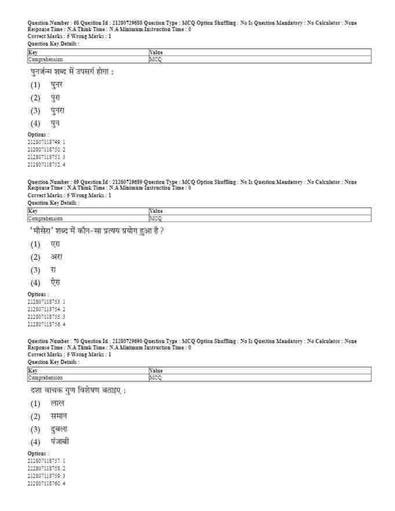 CUET 2023 Domestic Shift 1 Question Papers - 21 June 2023 - Page 42