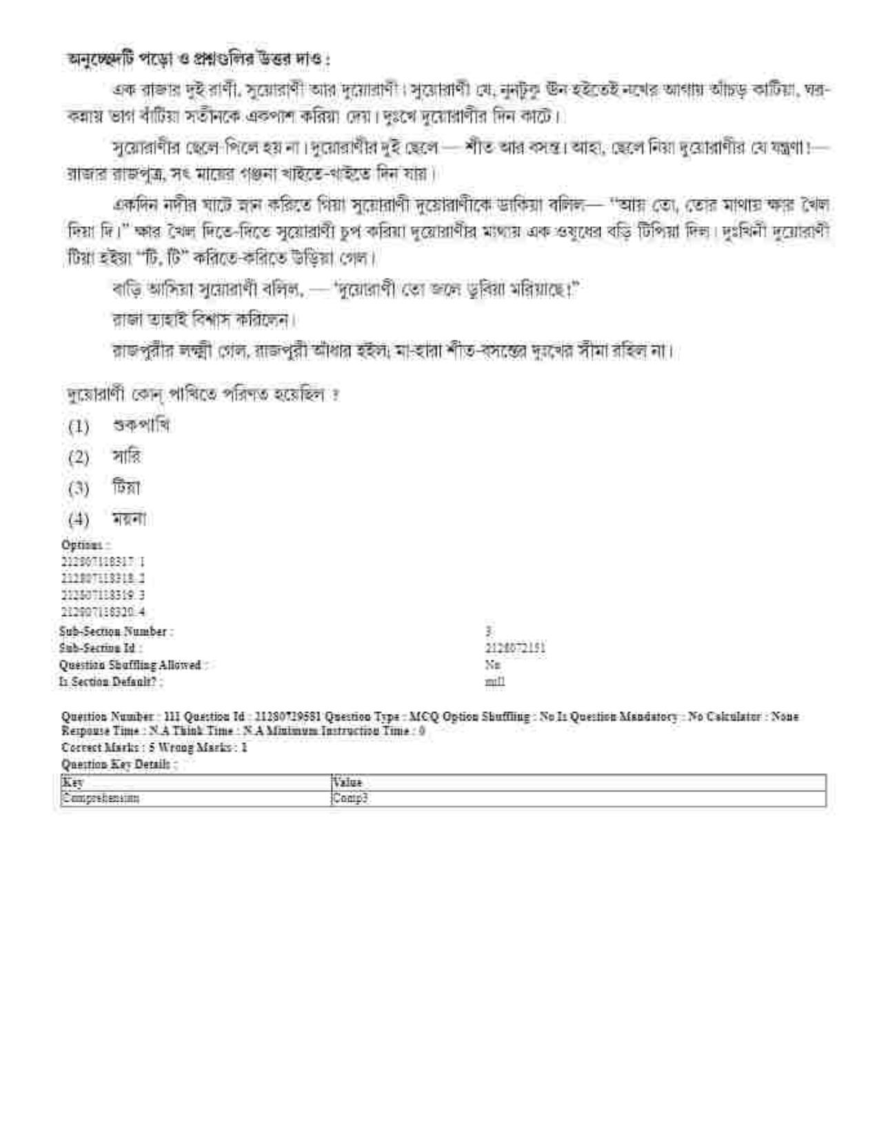 CUET 2023 Domestic Shift 1 Question Papers - 21 June 2023 - Page 66