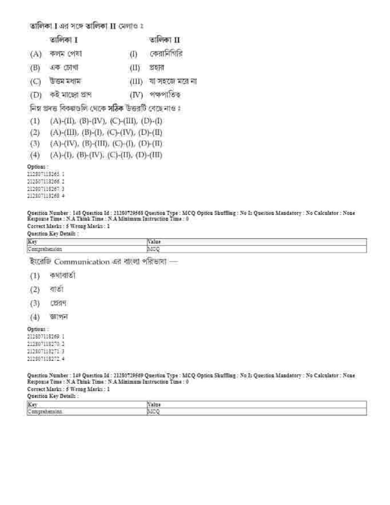 CUET 2023 Domestic Shift 1 Question Papers - 21 June 2023 - Page 85
