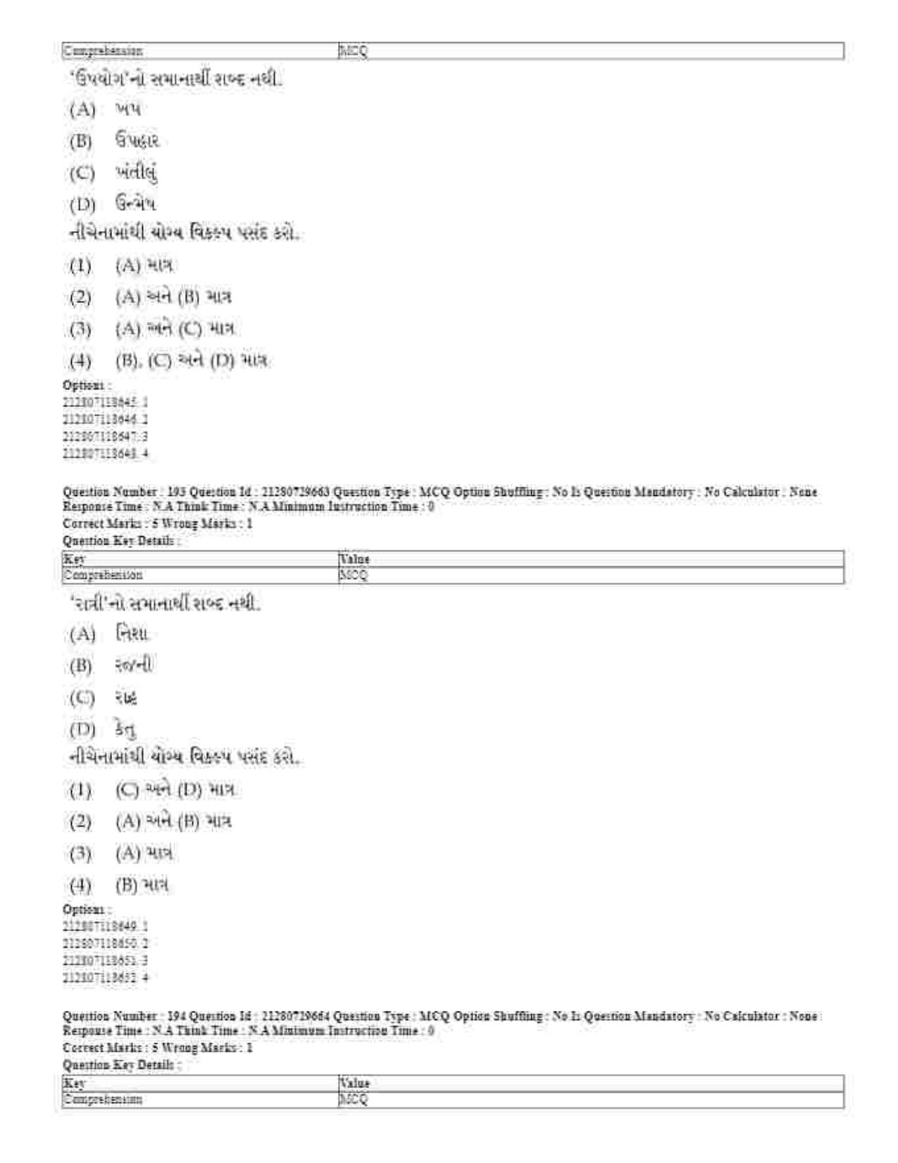 CUET 2023 Domestic Shift 1 Question Papers - 21 June 2023 - Page 112
