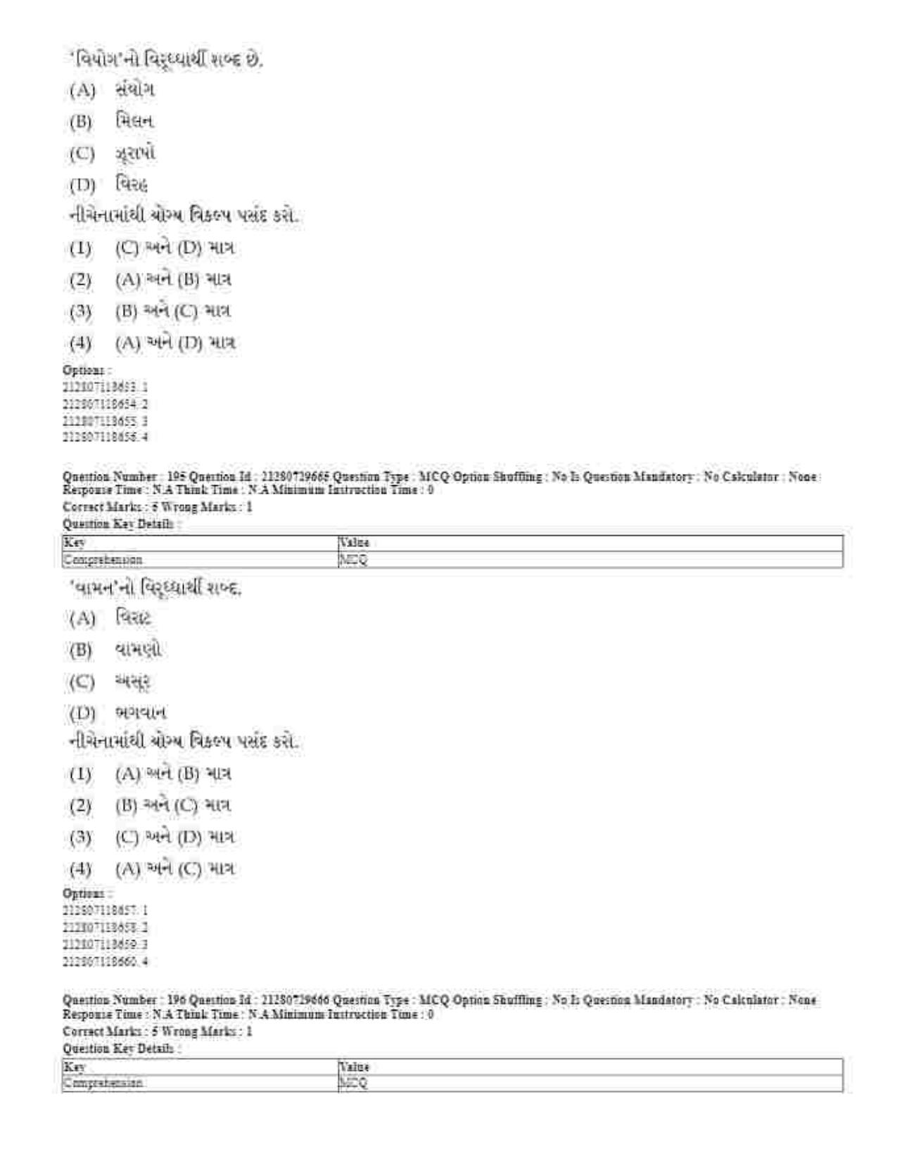 CUET 2023 Domestic Shift 1 Question Papers - 21 June 2023 - Page 113