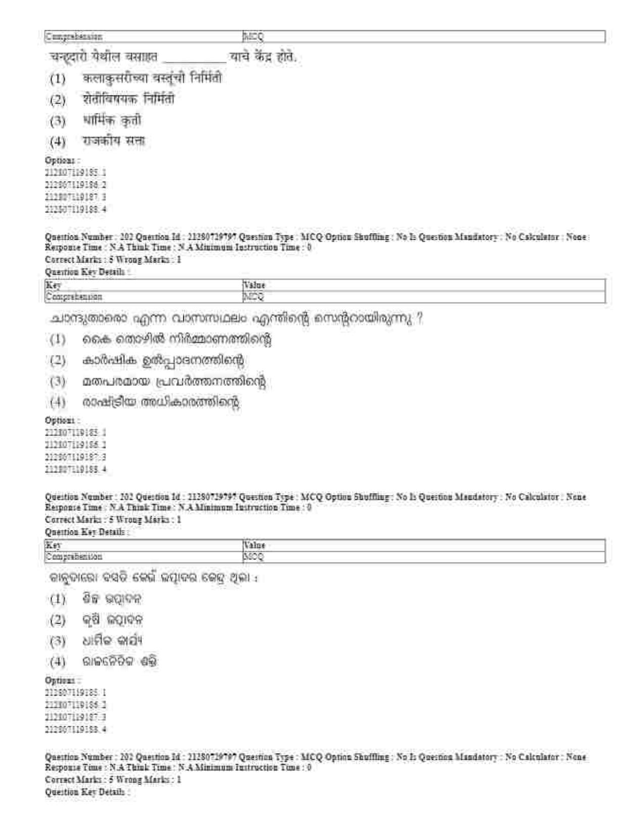 CUET 2023 Domestic Shift 1 Question Papers - 21 June 2023 - Page 124