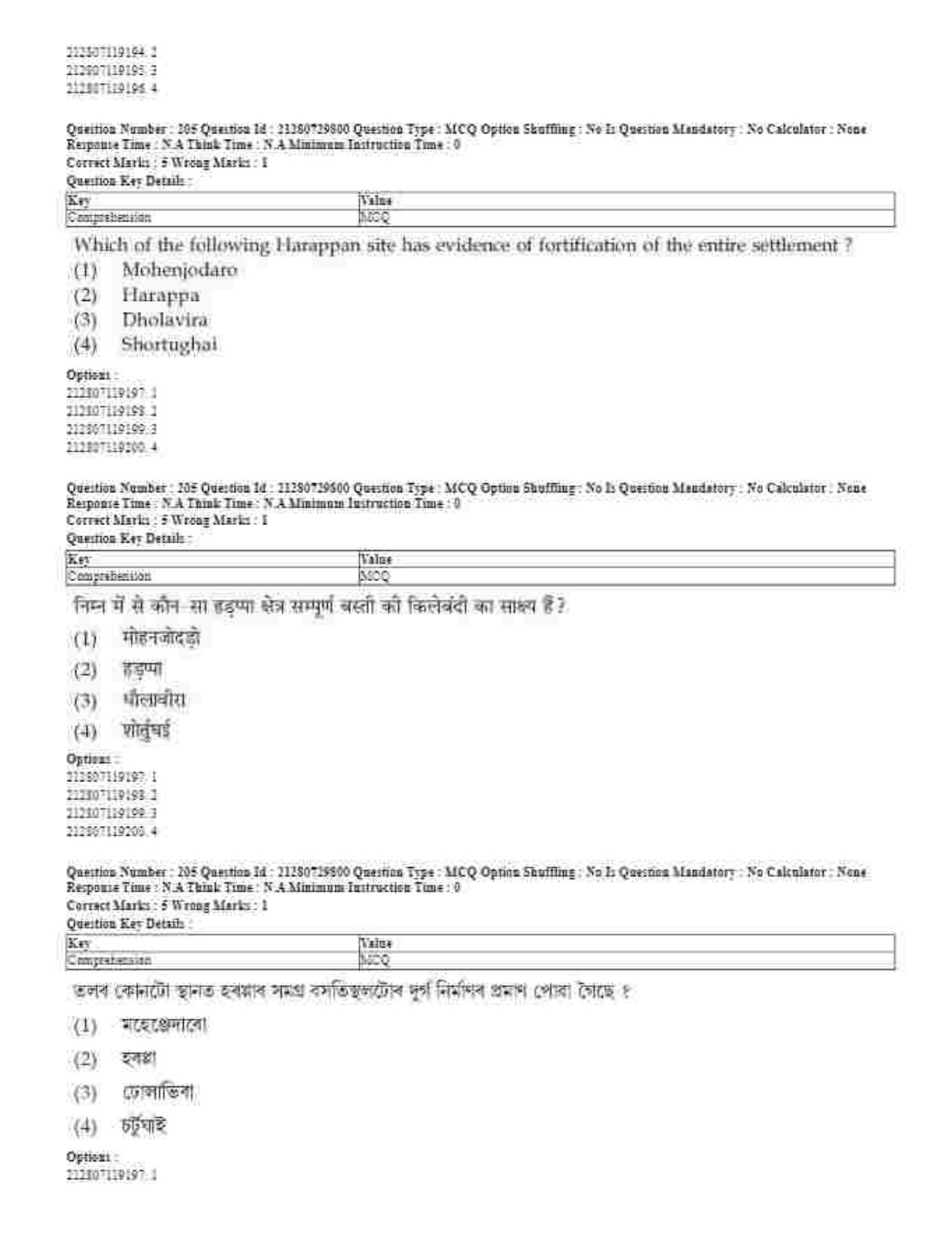 CUET 2023 Domestic Shift 1 Question Papers - 21 June 2023 - Page 136