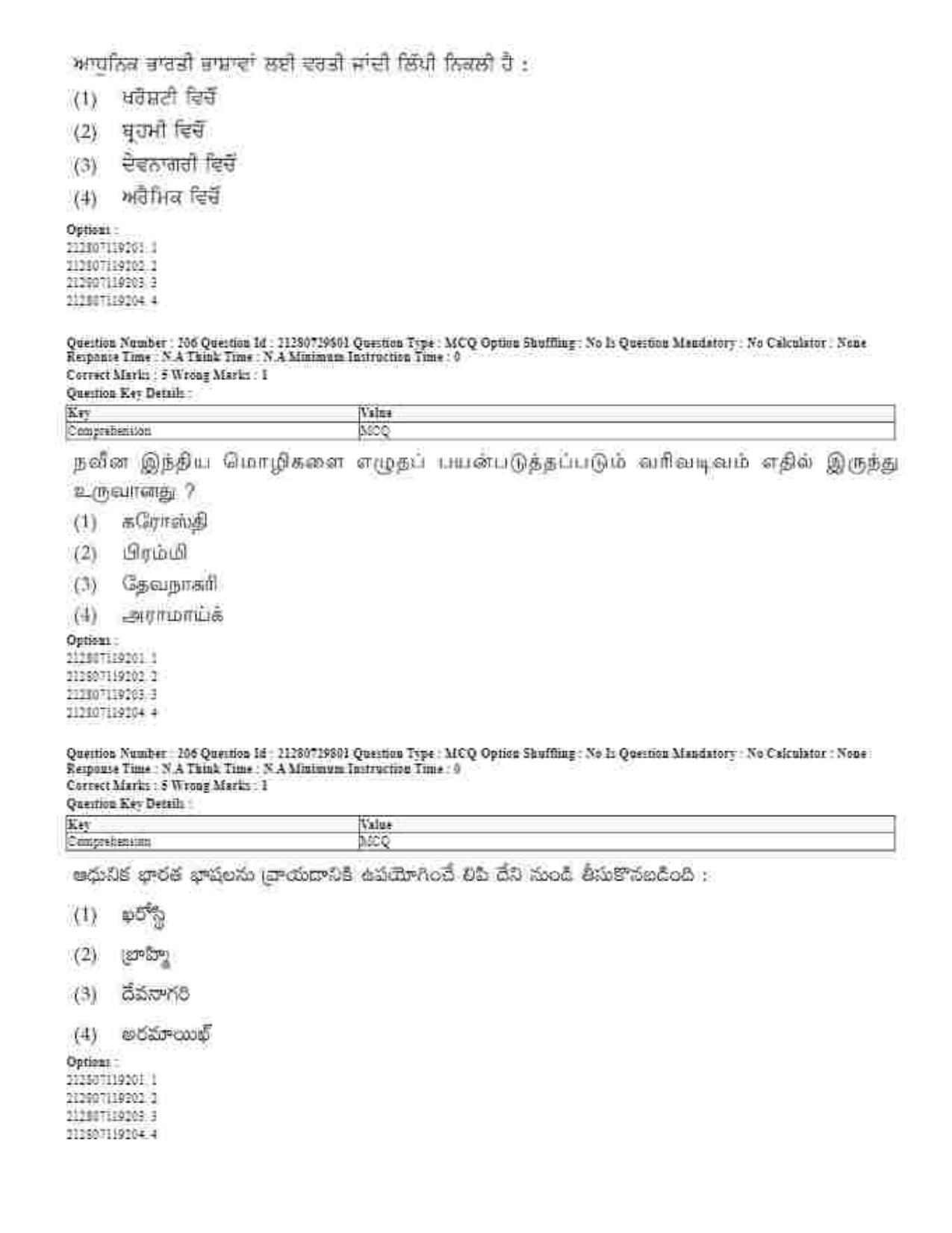 CUET 2023 Domestic Shift 1 Question Papers - 21 June 2023 - Page 144