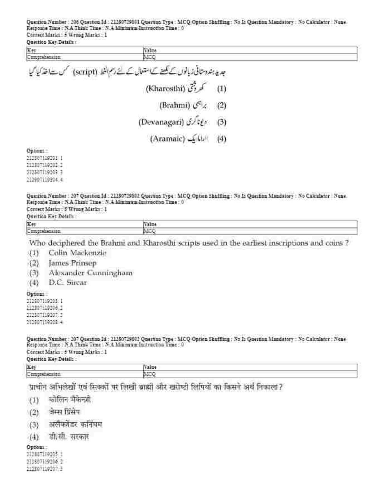 CUET 2023 Domestic Shift 1 Question Papers - 21 June 2023 - Page 145