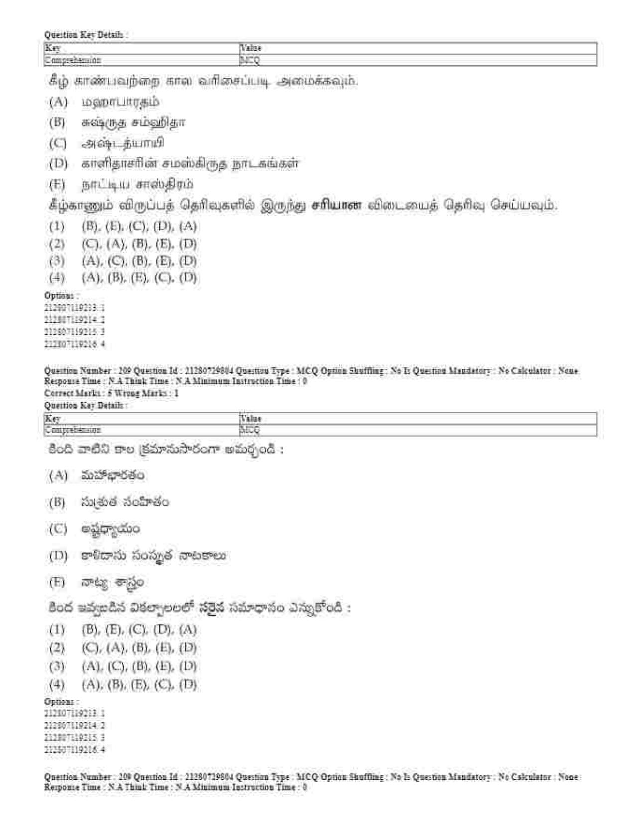 CUET 2023 Domestic Shift 1 Question Papers - 21 June 2023 - Page 160