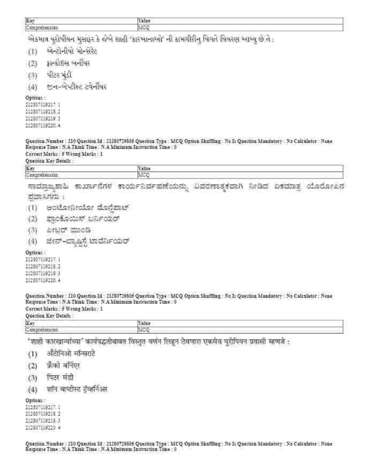 CUET 2023 Domestic Shift 1 Question Papers - 21 June 2023 - Page 163