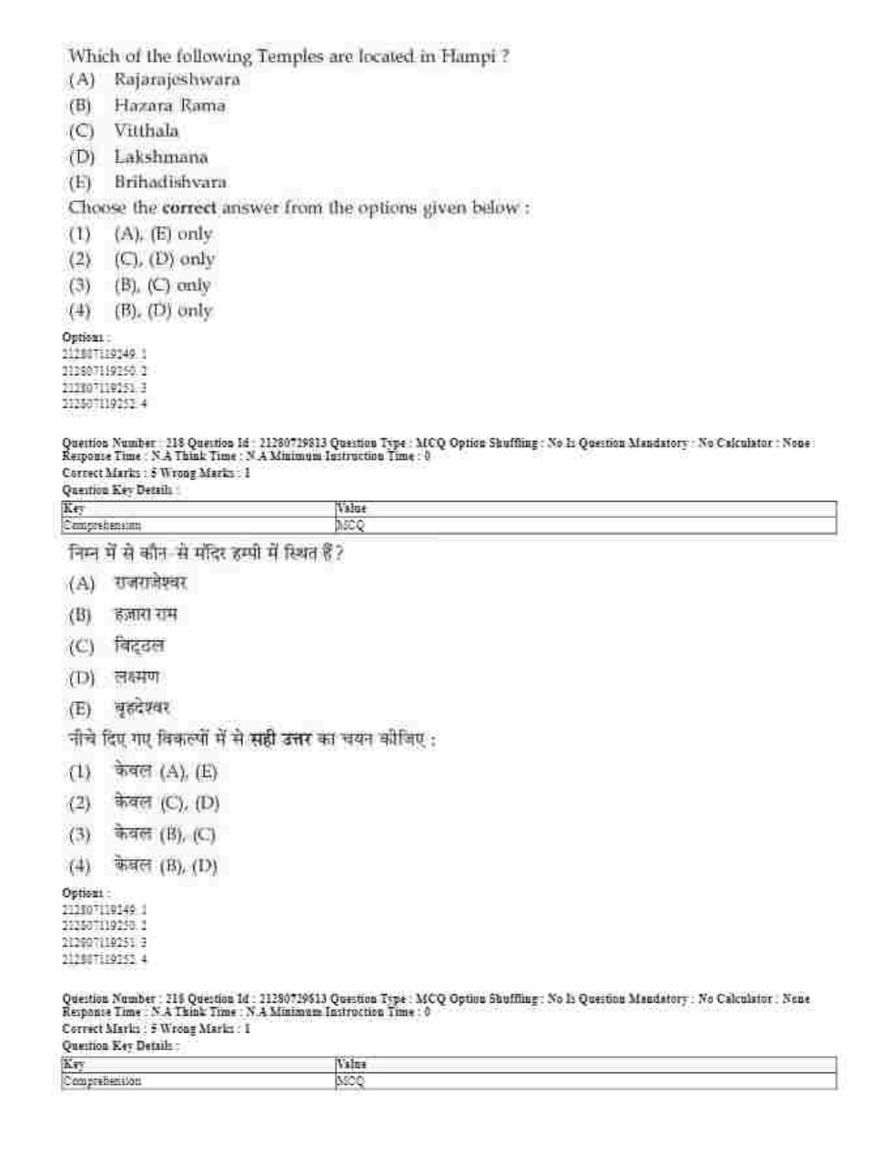 CUET 2023 Domestic Shift 1 Question Papers - 21 June 2023 - Page 204