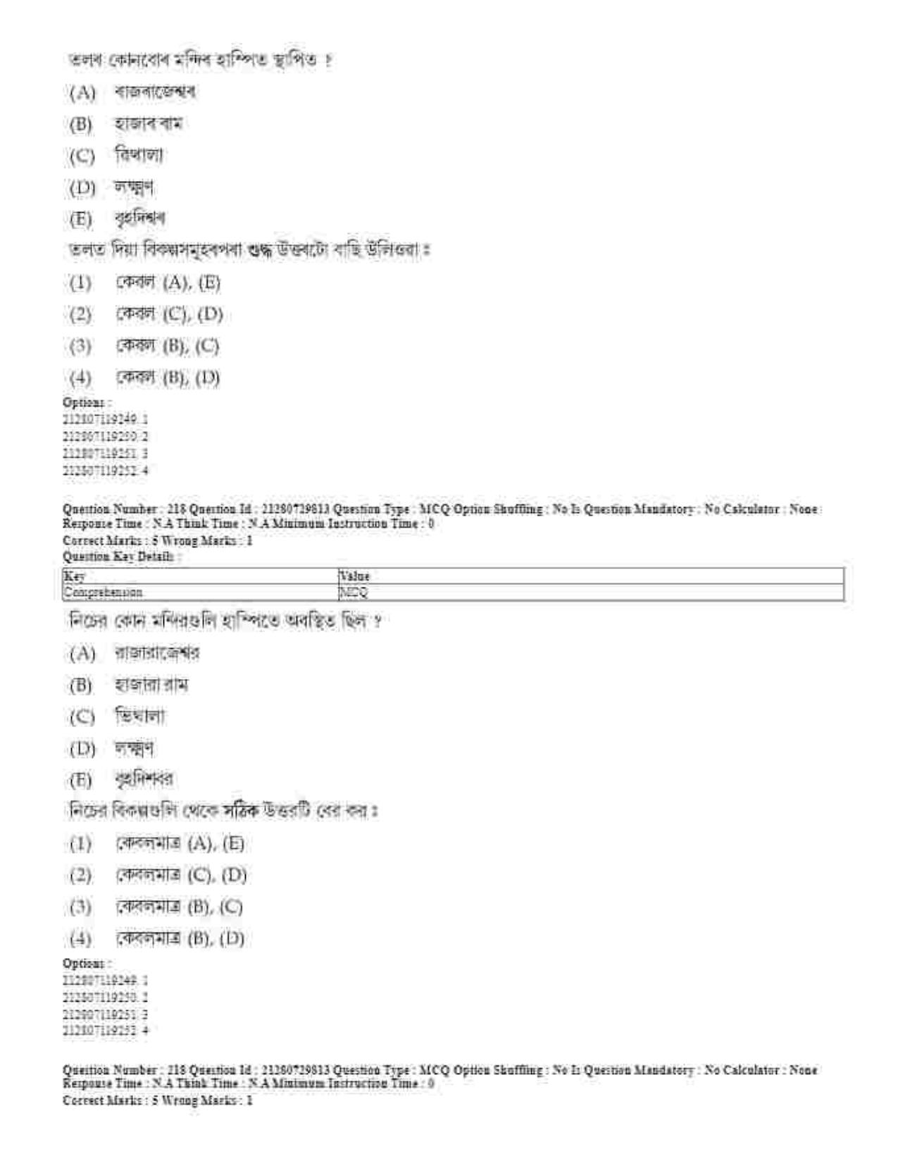 CUET 2023 Domestic Shift 1 Question Papers - 21 June 2023 - Page 205