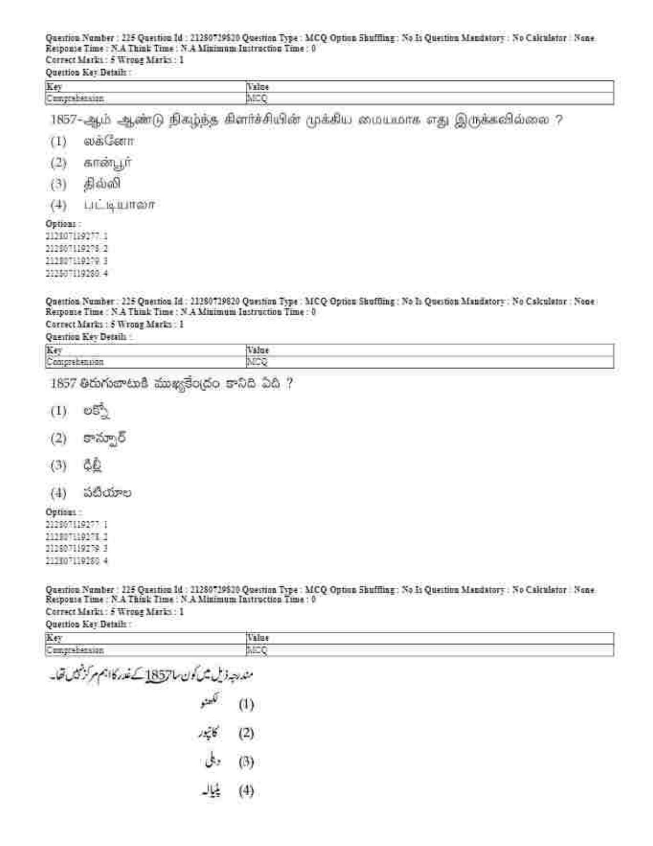 CUET 2023 Domestic Shift 1 Question Papers - 21 June 2023 - Page 255